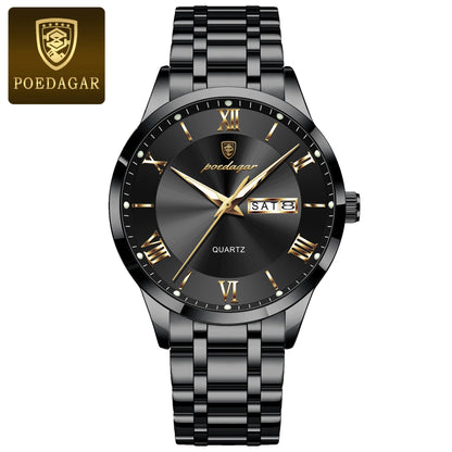 Men’s Stainless Steel Quartz Watch With Date Display