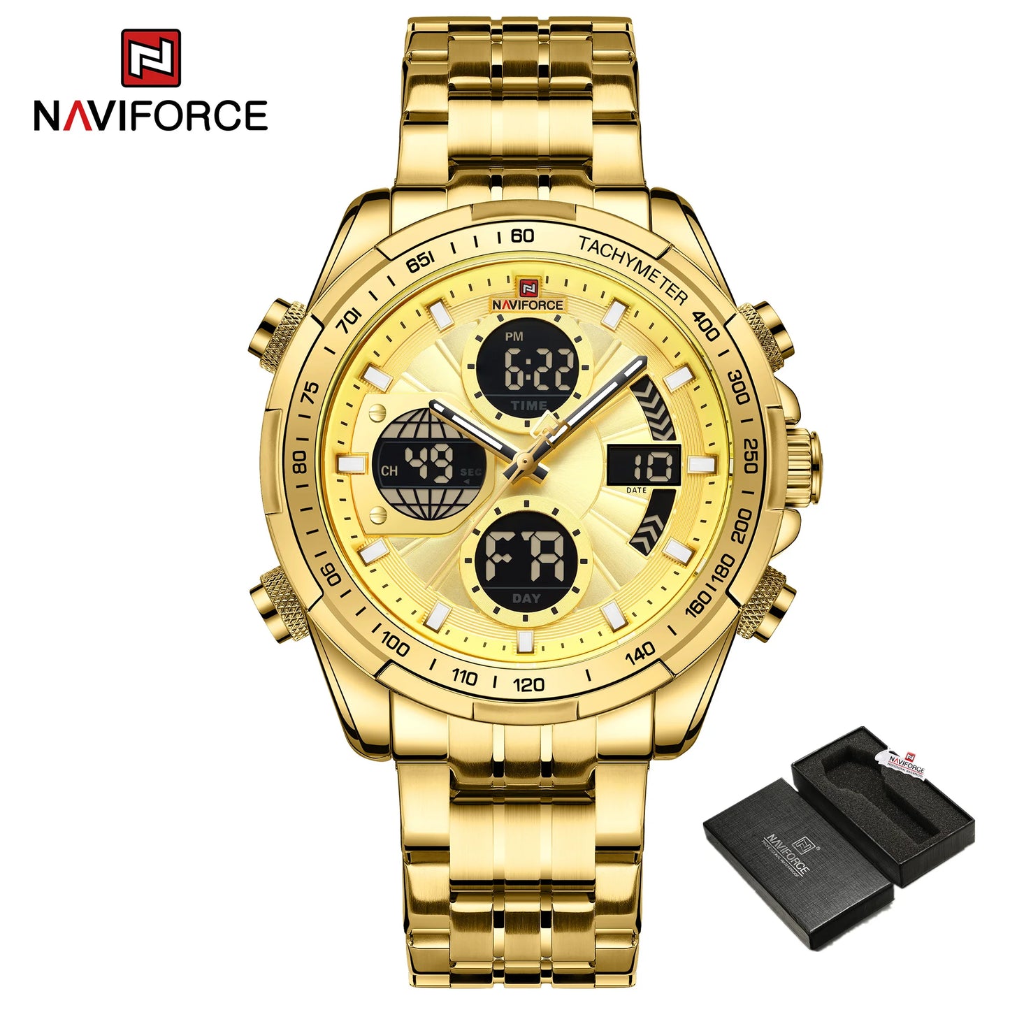 Men’s Military Chronograph Watch Quartz Analog-Digital