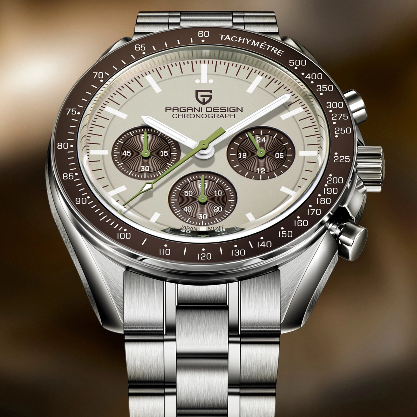 Men’s Vintage Quartz Chronograph Watch With Sapphire