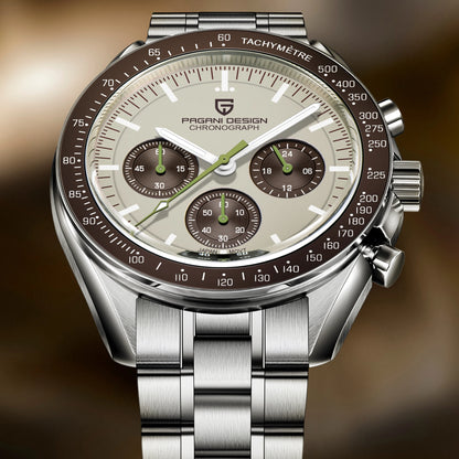Men’s Vintage Quartz Chronograph Watch With Sapphire