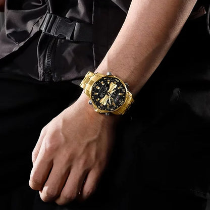 Men’s Analog-Digital Sports Watch Stainless Steel