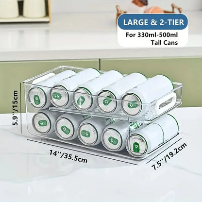 Stackable Soda Can Dispenser for Fridge Storage