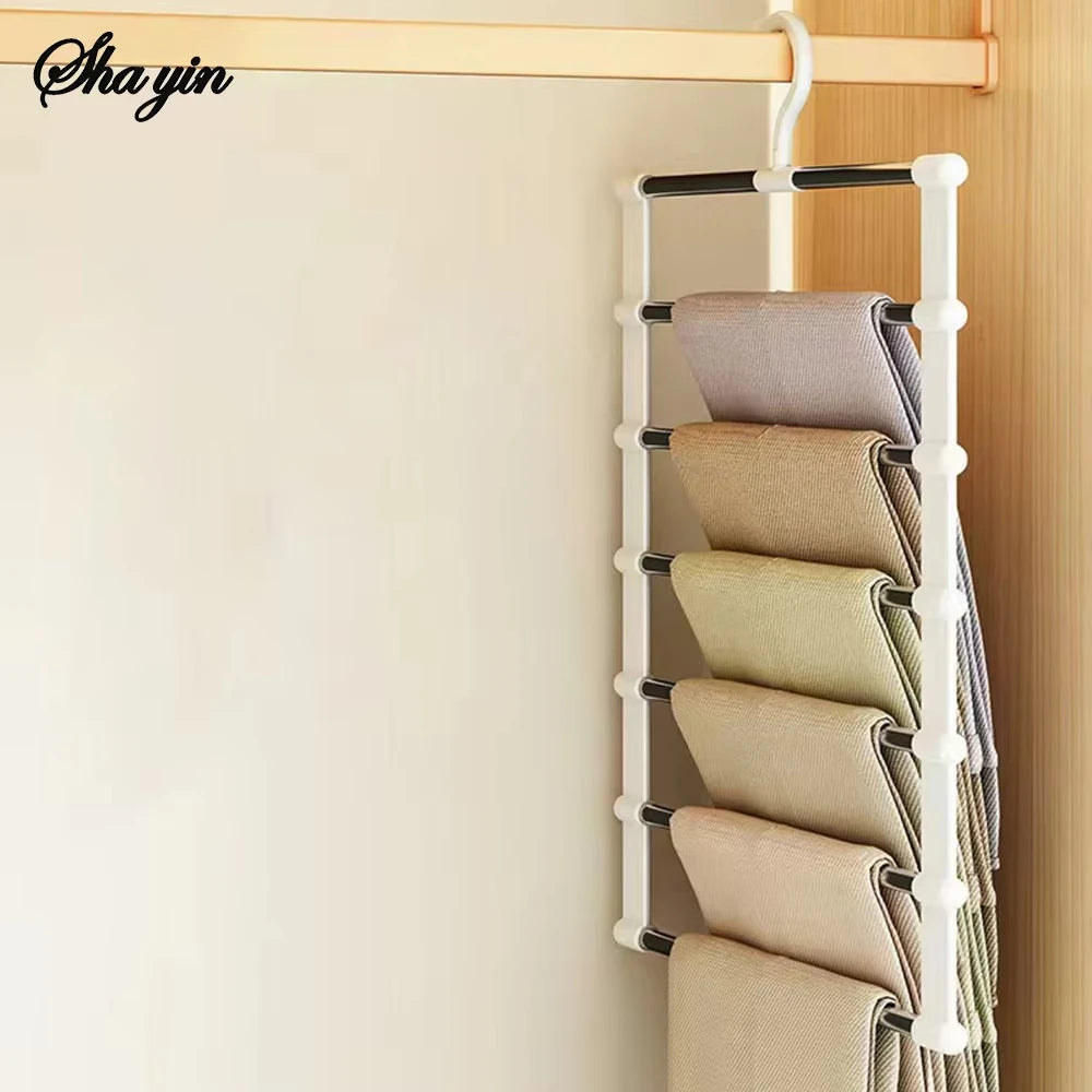Foldable Multi-Layer Pants Hanger Closet Organizer