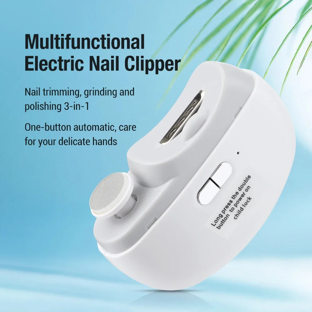 Electric Nail Clipper With Light – Rechargeable Trimmer
