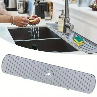 Silicone Faucet Splash Guard Mat For Sink Countertops