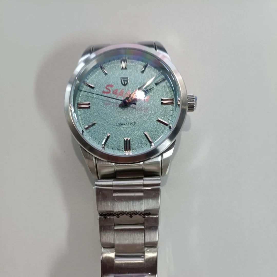 Men’s Sapphire Quartz Watch 38mm Stainless Steel 10ATM