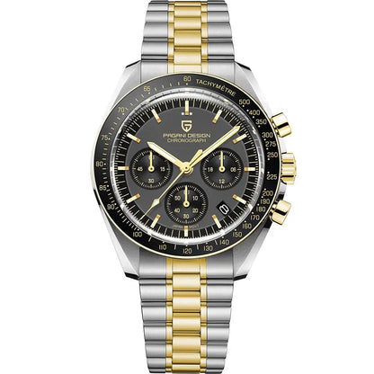 Men's Moon Chronograph Watch Quartz With Sapphire Glass