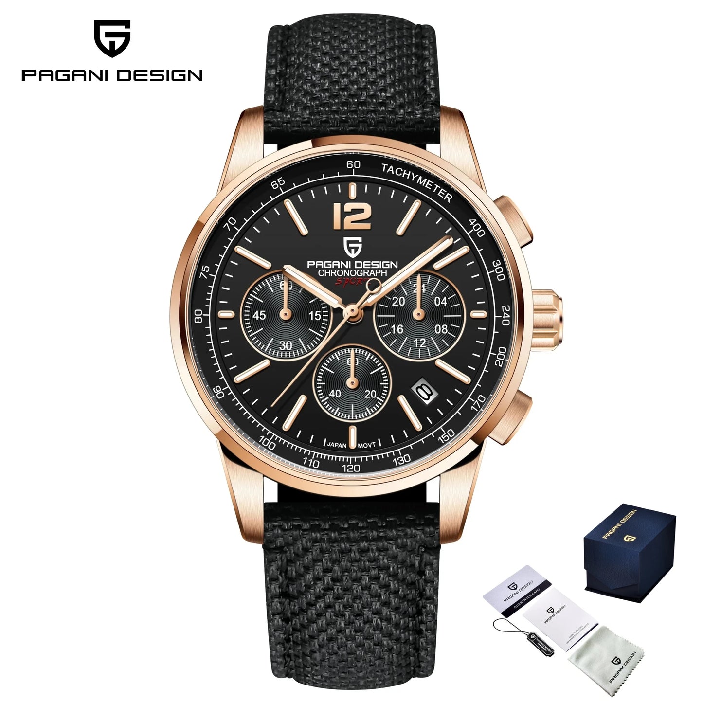 Men’s Quartz Chronograph Watch Sapphire Crystal 10 Bar