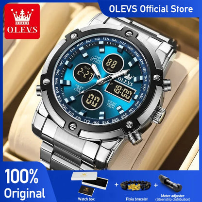 Men's Analog-Digital Watch Waterproof With Alarm
