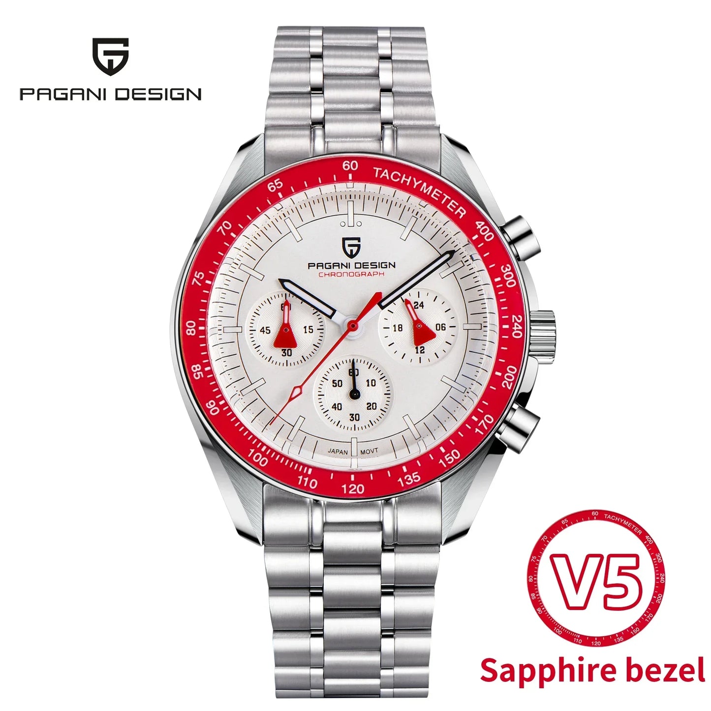 Men's Chronograph Quartz Watch With Sapphire Crystal