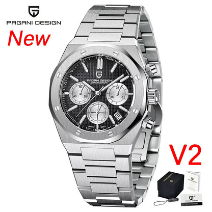 Men’s Quartz Chronograph Watch Sapphire 200M Water Resistant