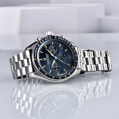 Men's Moon Chronograph Watch Quartz With Sapphire Glass