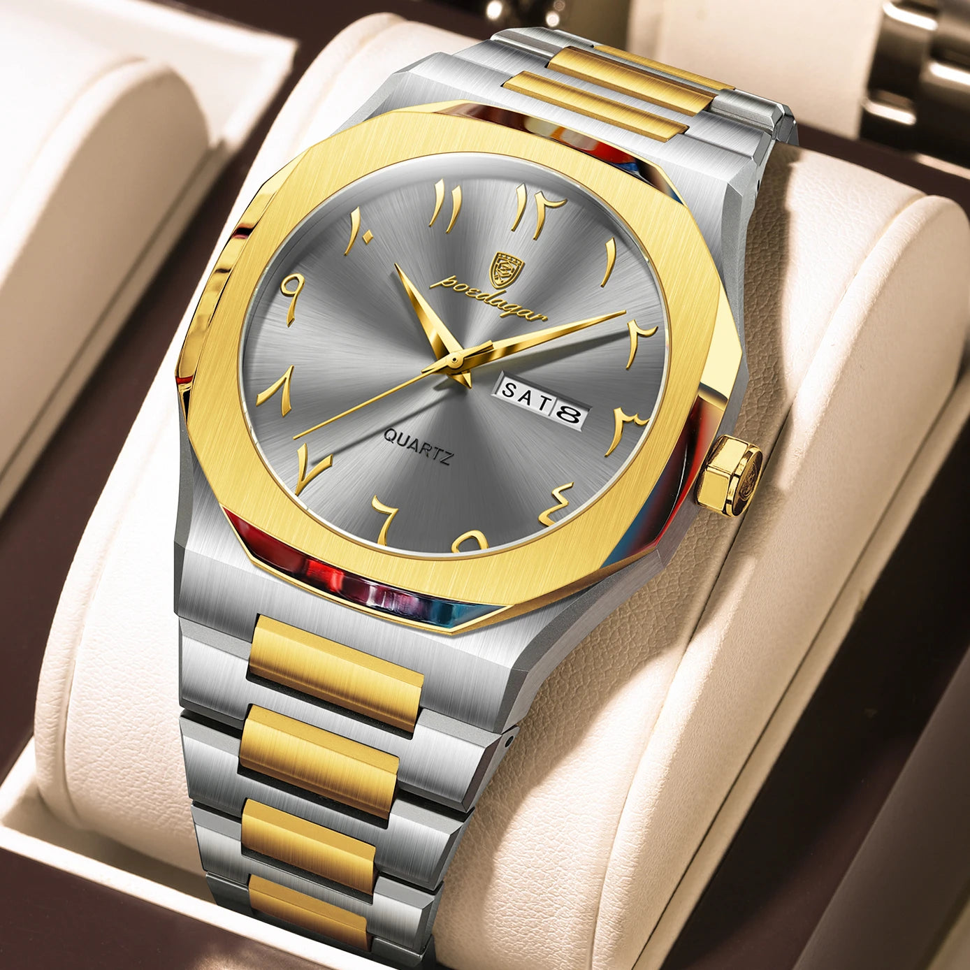 Men's Military Quartz Watch Stainless Steel Waterproof