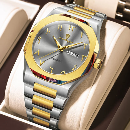 Men's Military Quartz Watch Stainless Steel Waterproof