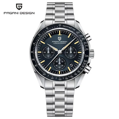Men's Moon Chronograph Watch Quartz With Sapphire Glass