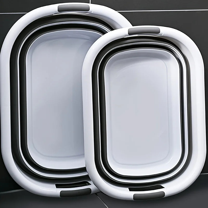 Foldable Plastic Laundry Basket – Multi-Purpose Storage Tub