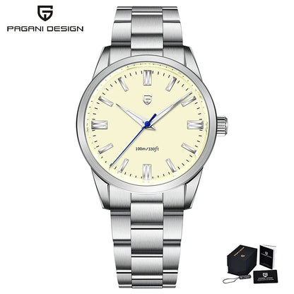 Men’s Sapphire Quartz Watch 38mm Stainless Steel 10ATM