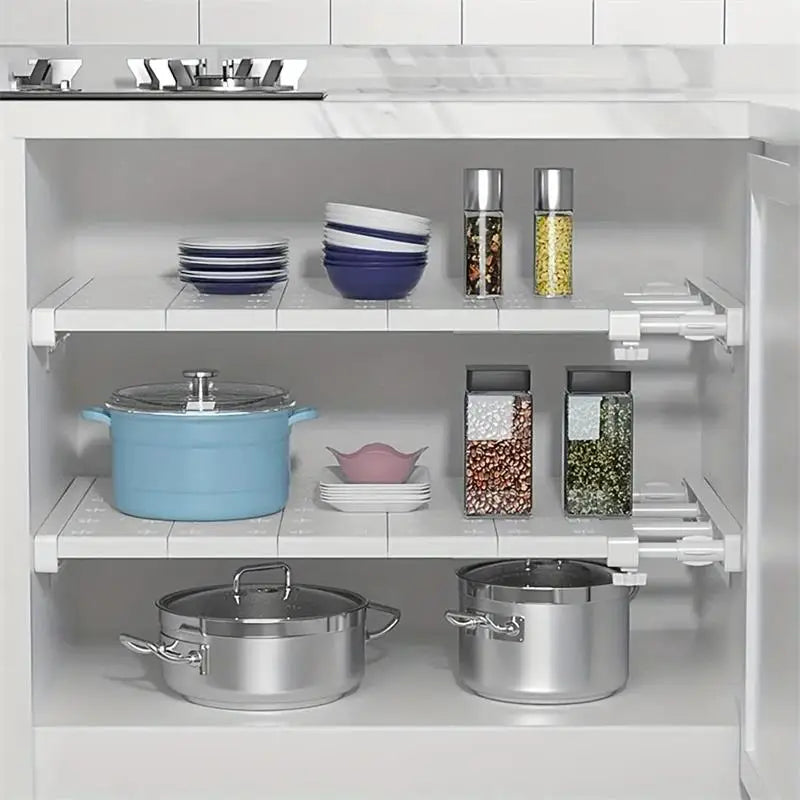 Expandable Punch-Free Wardrobe Shelf Divider Organizer