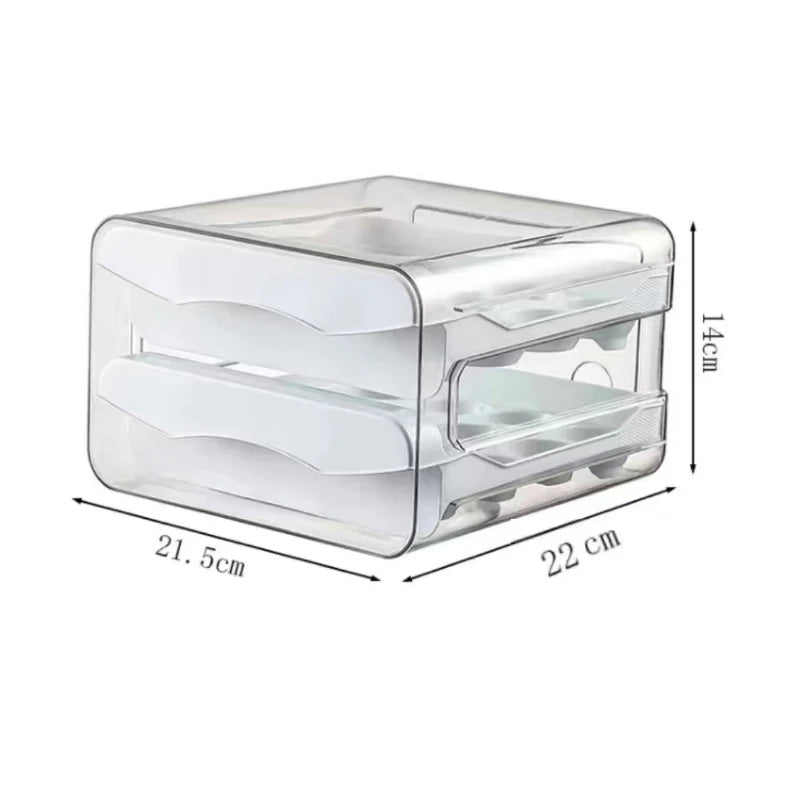 Stackable Refrigerator Egg Storage Drawer Organizer