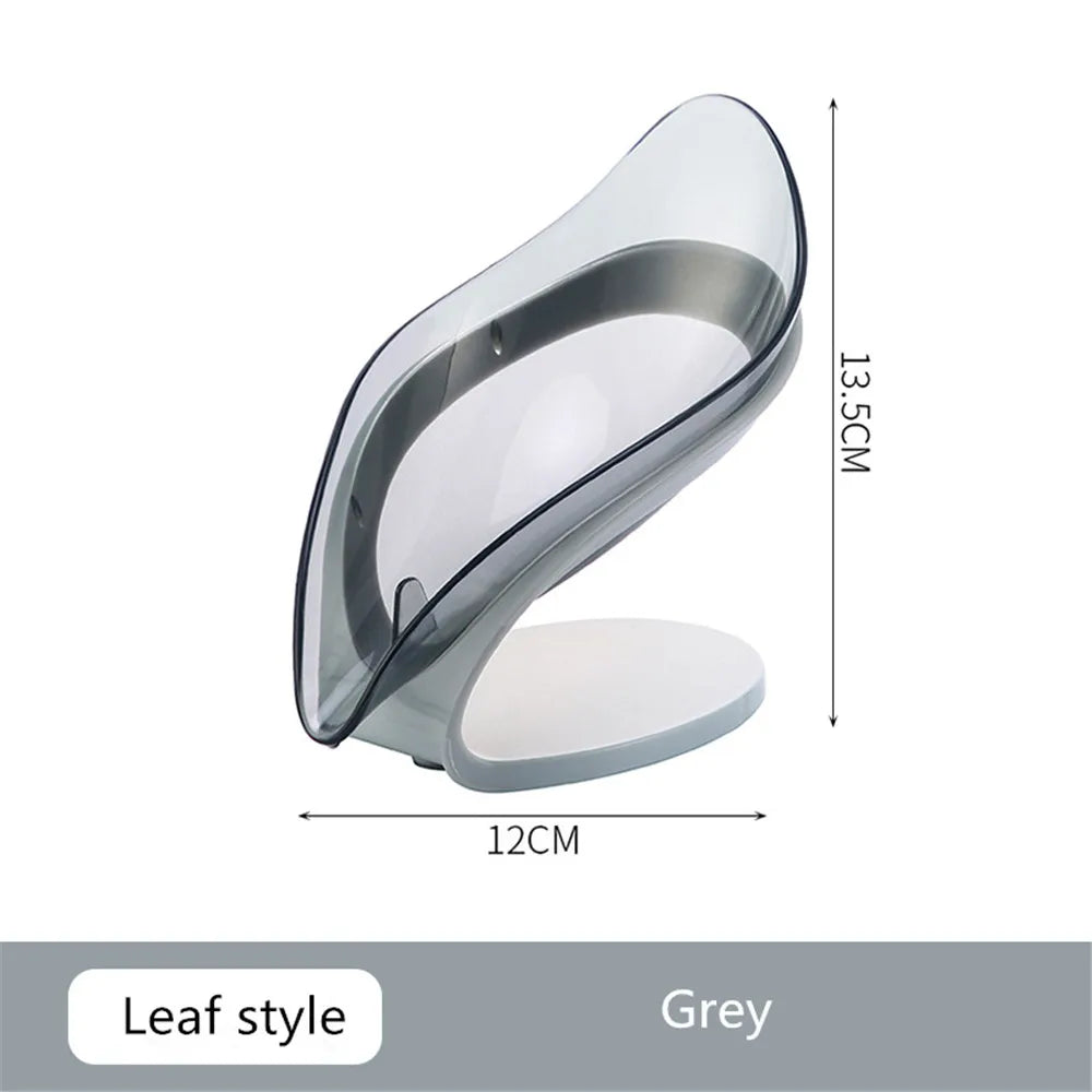 Leaf Design Suction Soap Dish with Fast Drainage