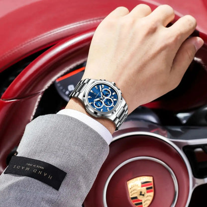 Men’s Stainless Steel Chronograph Watch With Date