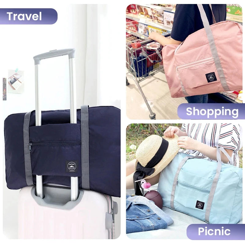 Foldable Travel Duffel Bag for Women – Lightweight Carry-On