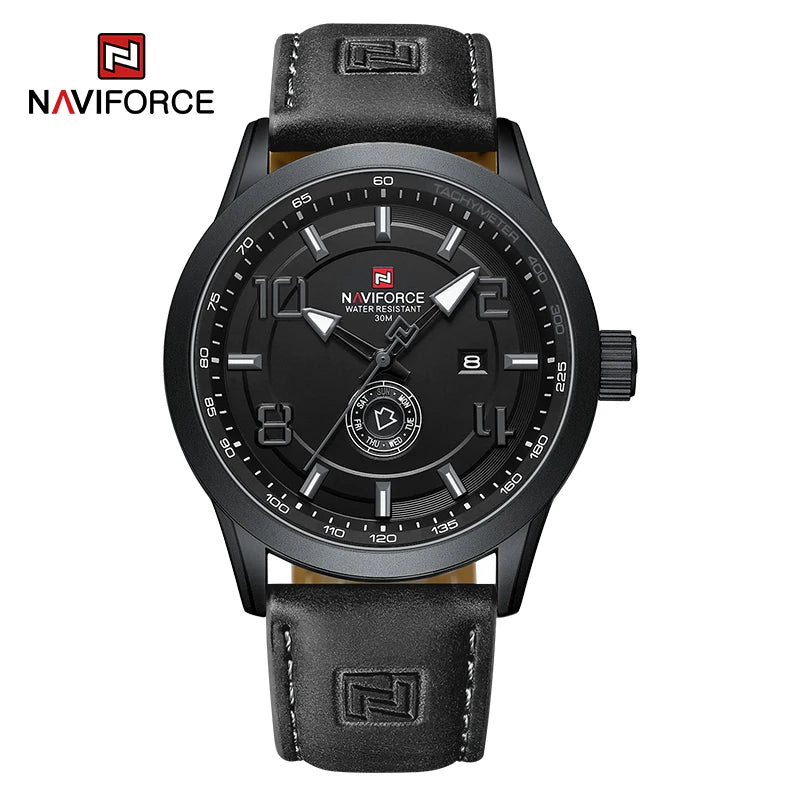 Men’s Sport Quartz Watch With PU Leather Strap