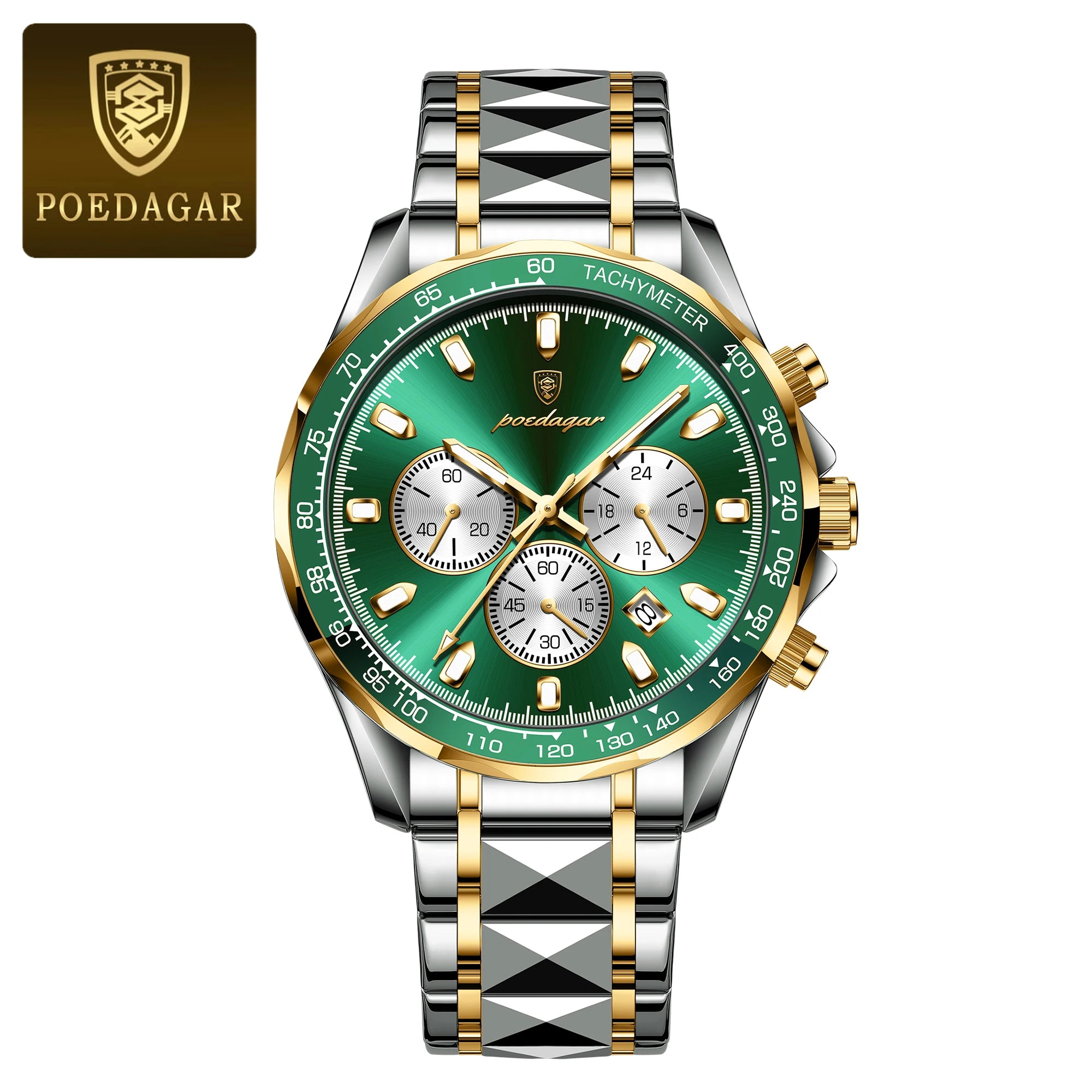 Men’s Stainless Steel Chronograph Watch With Date