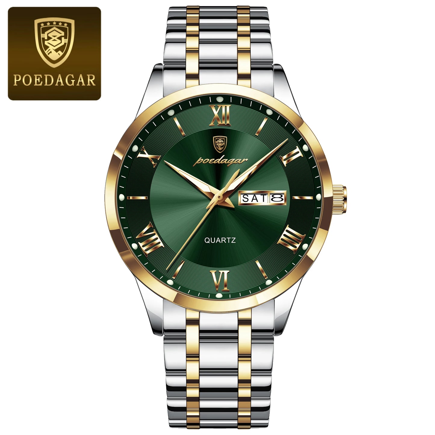 Men’s Stainless Steel Quartz Watch With Date Display