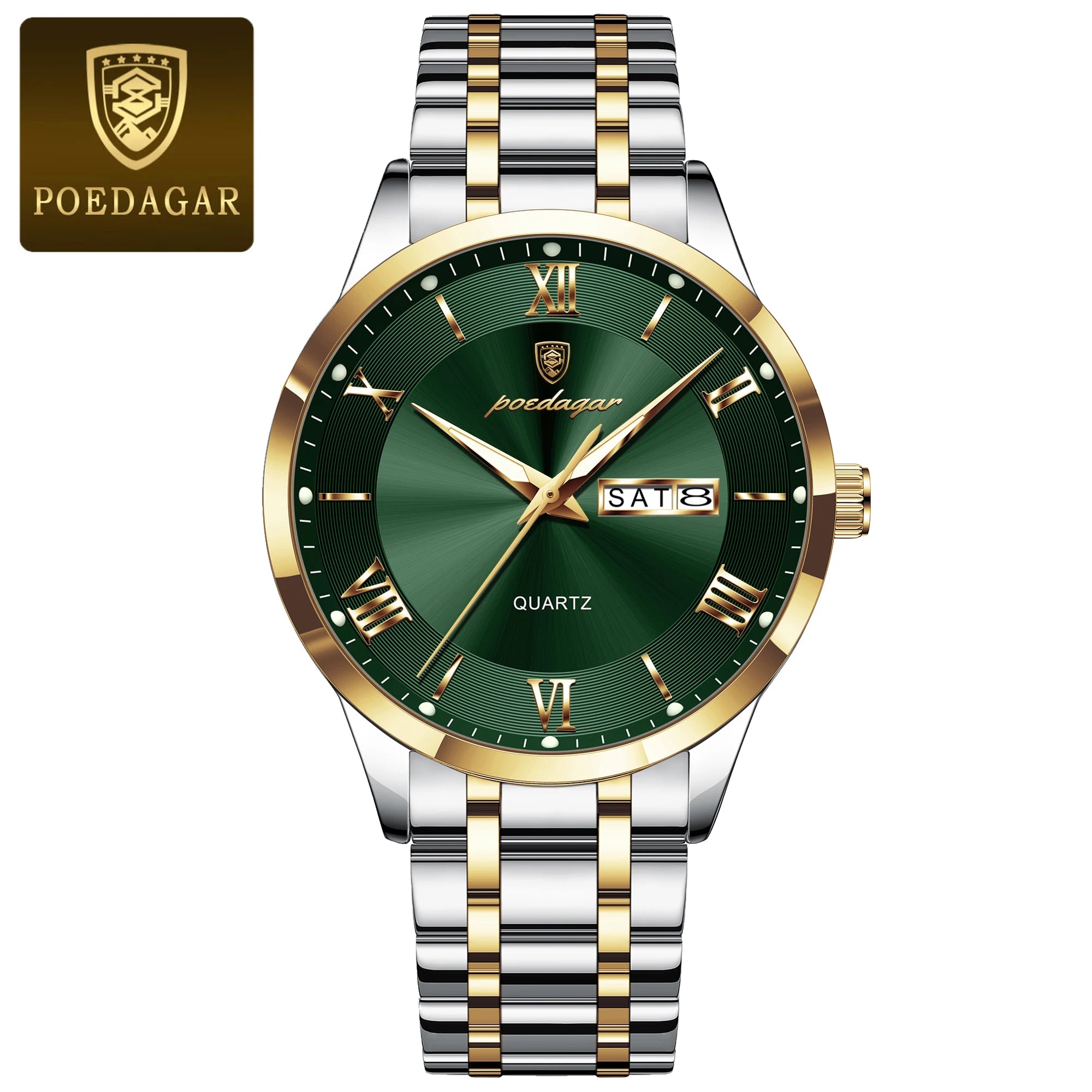 Men’s Stainless Steel Quartz Watch With Date Display
