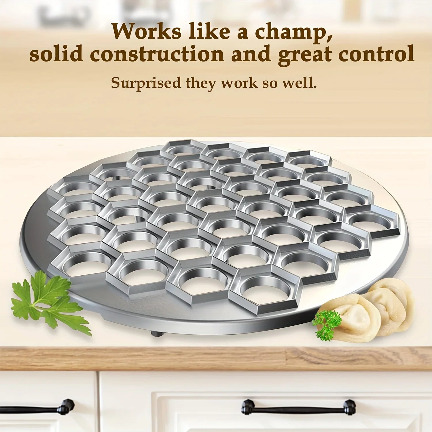 Aluminum 37-Hole Dumpling Maker – Multi-Use Ravioli Mold