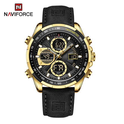 Men’s Military Sport Quartz Watch With Leather Band