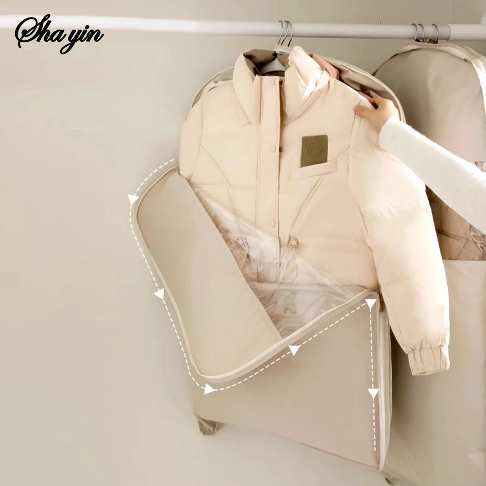 Visible Hanging Garment Bag Dust Cover Clothes Organizer