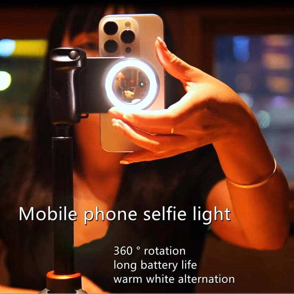 MagSafe Smartphone Selfie Grip With Remote & Fill Light