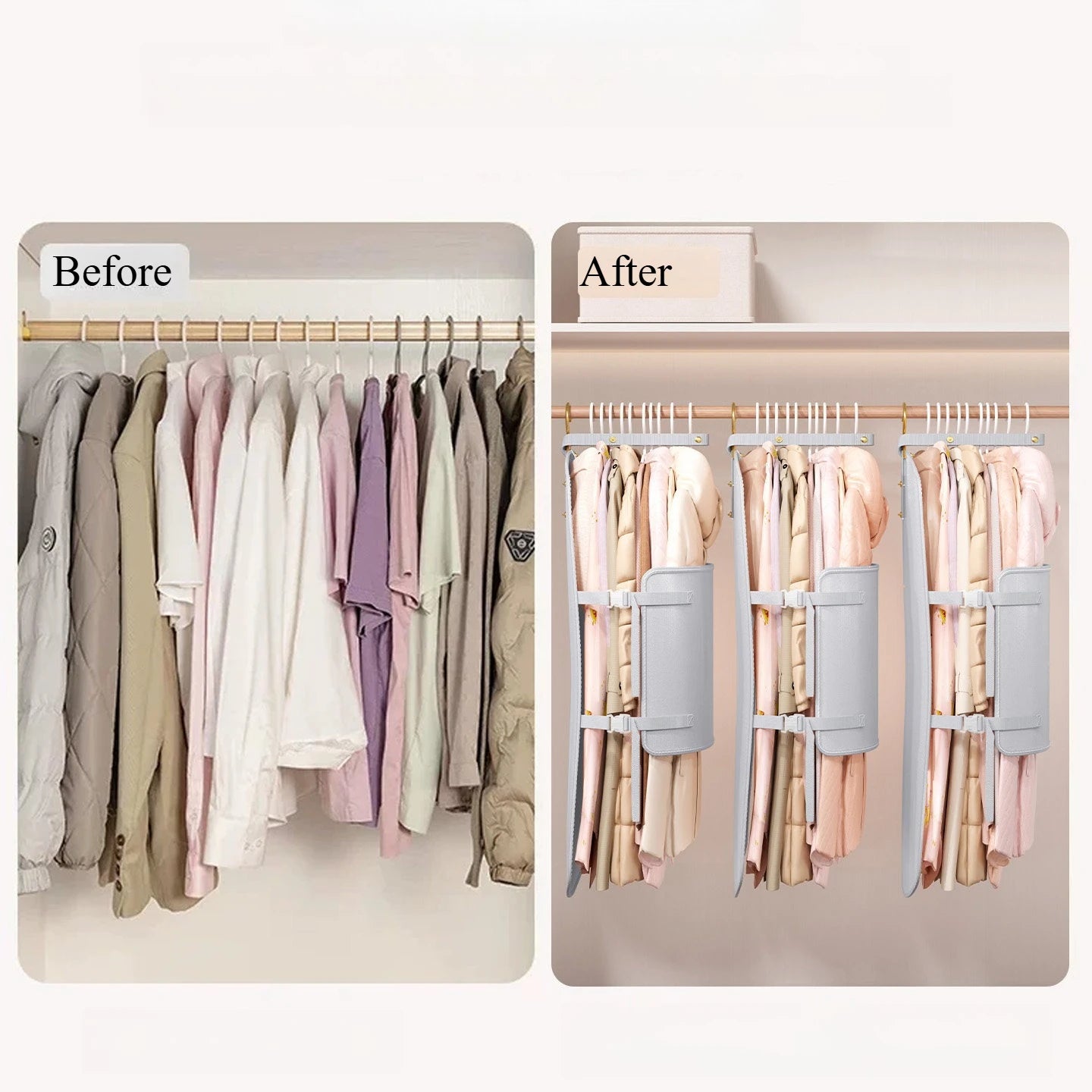 Hanging Closet Compression Bag for Coats and Jackets