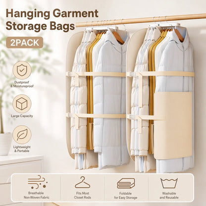 Hanging Closet Compression Bag for Coats and Jackets