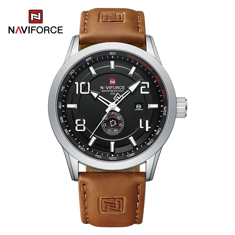 Men’s Sport Quartz Watch With PU Leather Strap