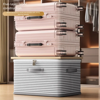 Foldable Lockable Storage Box for Wardrobes and Shelves