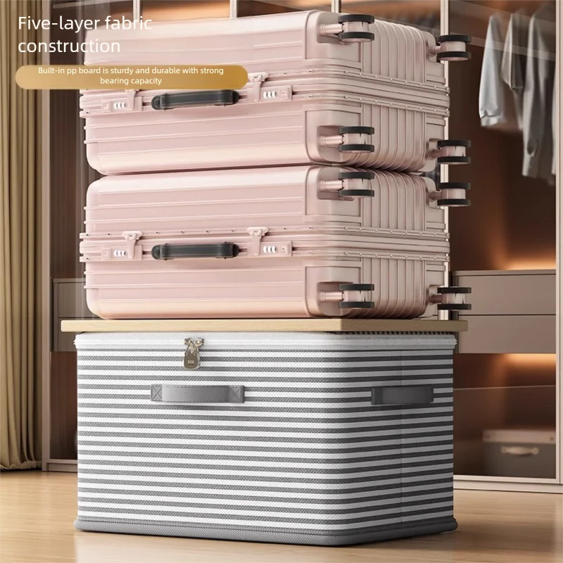 Foldable Lockable Storage Box for Wardrobes and Shelves