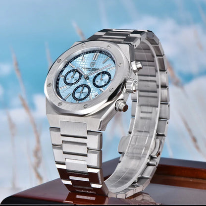 Men’s Quartz Chronograph Watch Sapphire 200M Water Resistant
