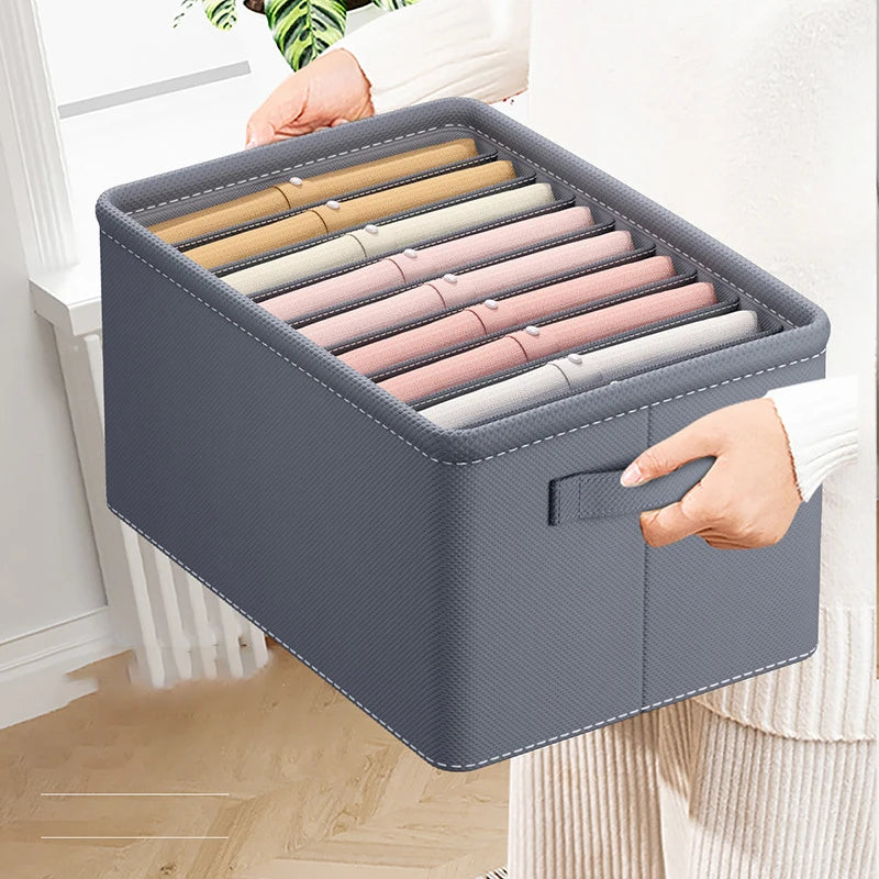 Foldable Clothes Drawer Organizer with Grid Compartments