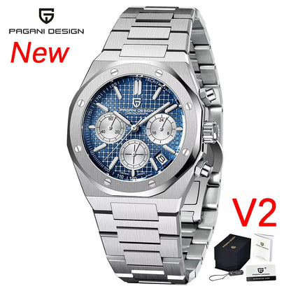 Men’s Quartz Chronograph Watch Sapphire 200M Water Resistant