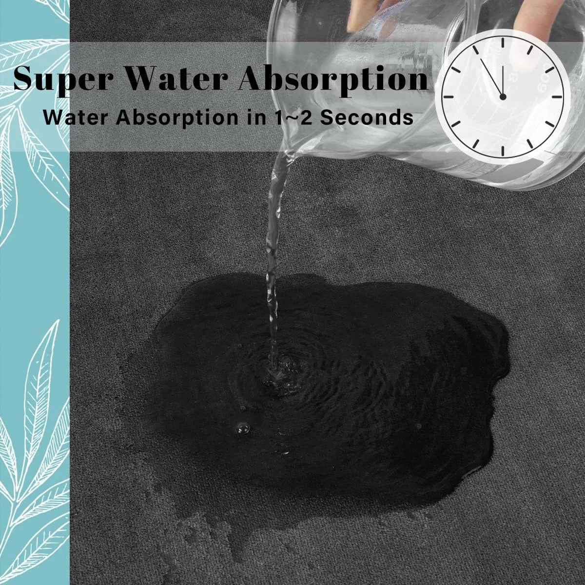 Super Absorbent Bathroom Floor Mat – Non-Slip Suede
