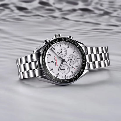Men's Quartz Chronograph Watch Sapphire 100M Waterproof