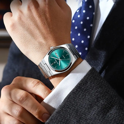 Men’s Stainless Steel Quartz Watch – Luminous & 3Bar Water Resistant