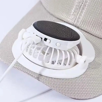 Solar Fan Sun Hat Baseball Cap with USB Charging