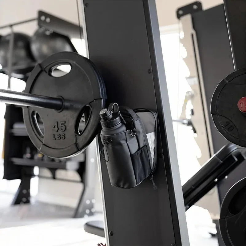 Magnetic Gym Bag Bottle Holder With Phone Pocket