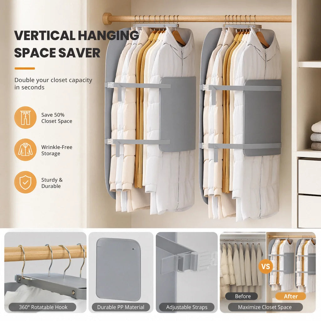 Hanging Closet Compression Bag for Coats and Jackets