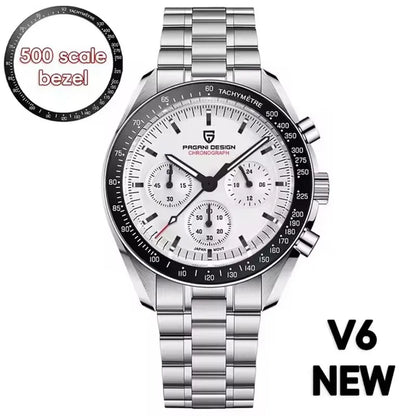 Men's Moon Chronograph Watch Quartz With Sapphire Glass