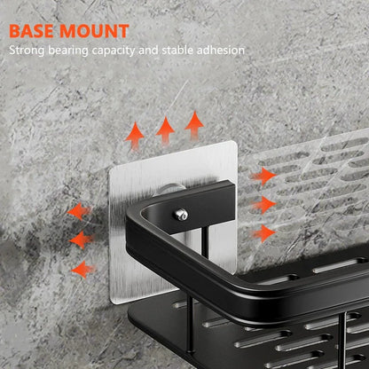 Metal Corner Bathroom Shelf – No-Drill Wall Organizer